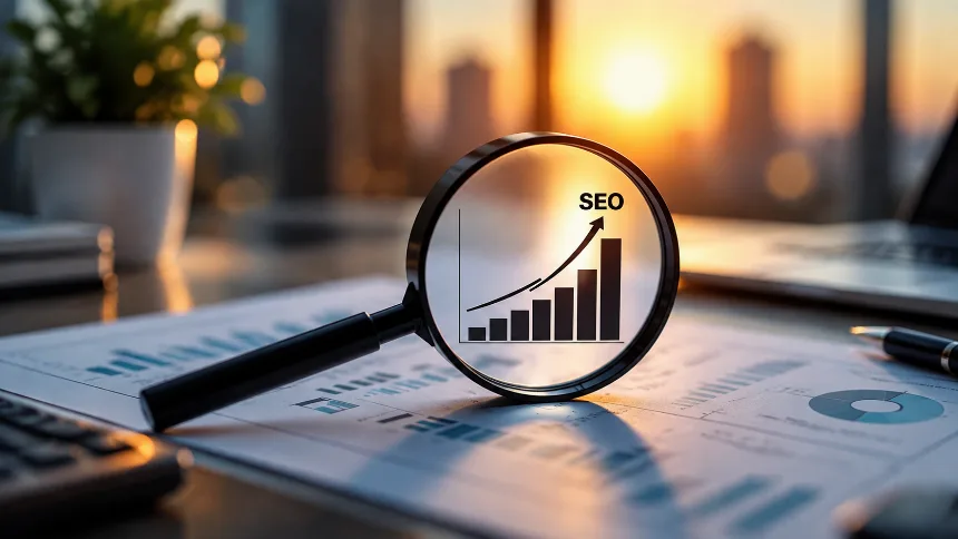 SEO analytics and search ranking growth on a website